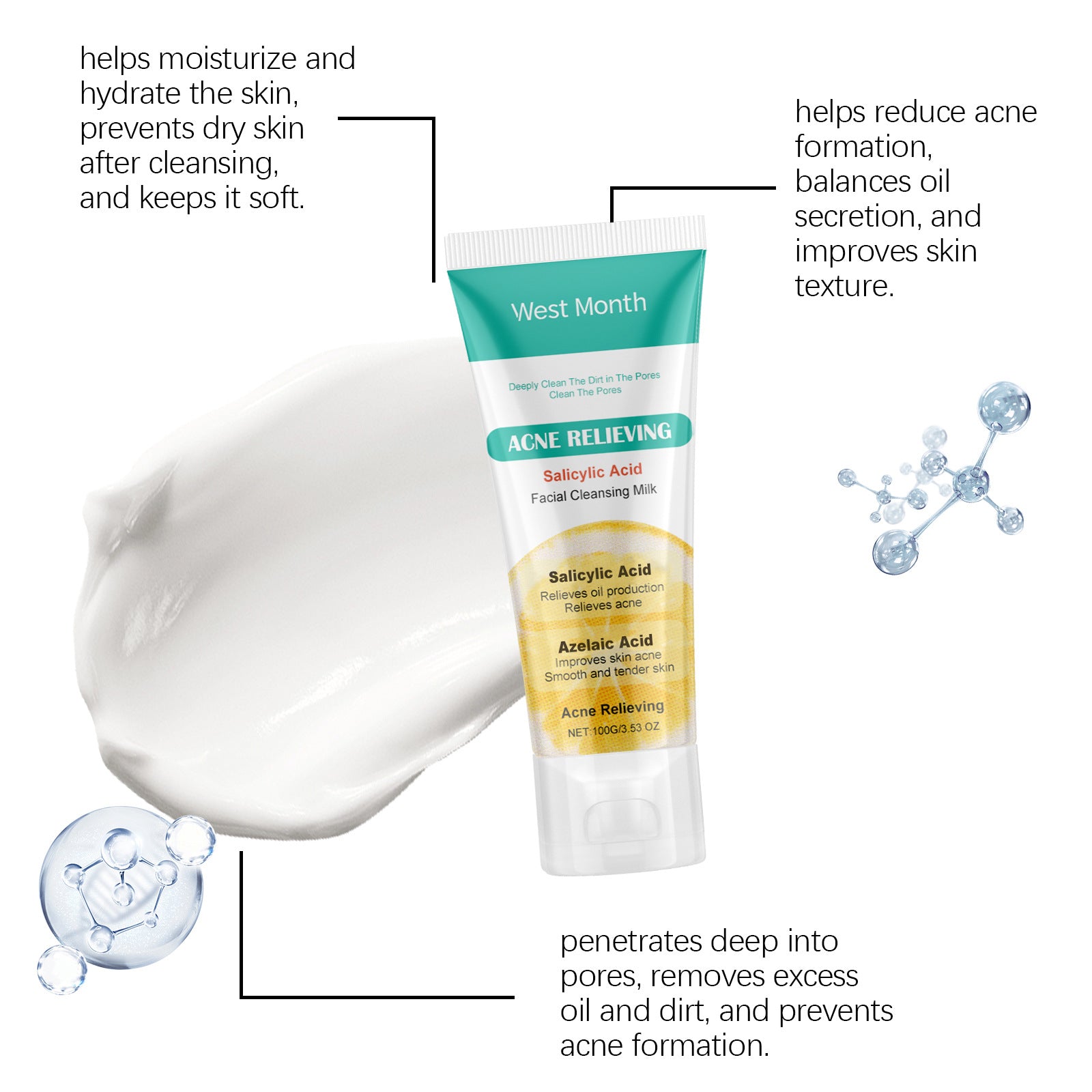 Clear Glow Salicylic Acne Facial Cleanser