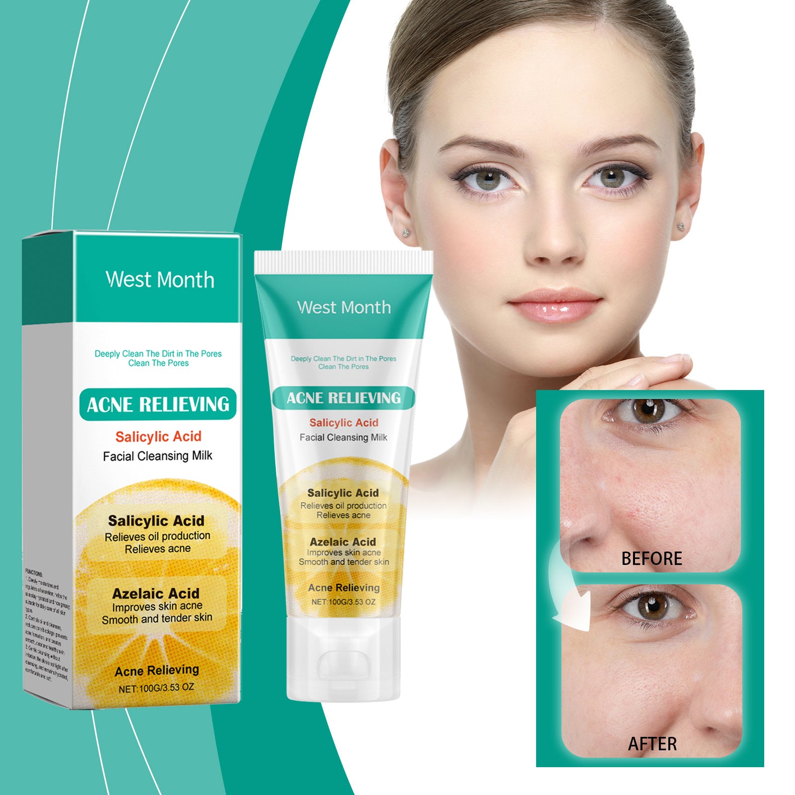 Clear Glow Salicylic Acne Facial Cleanser